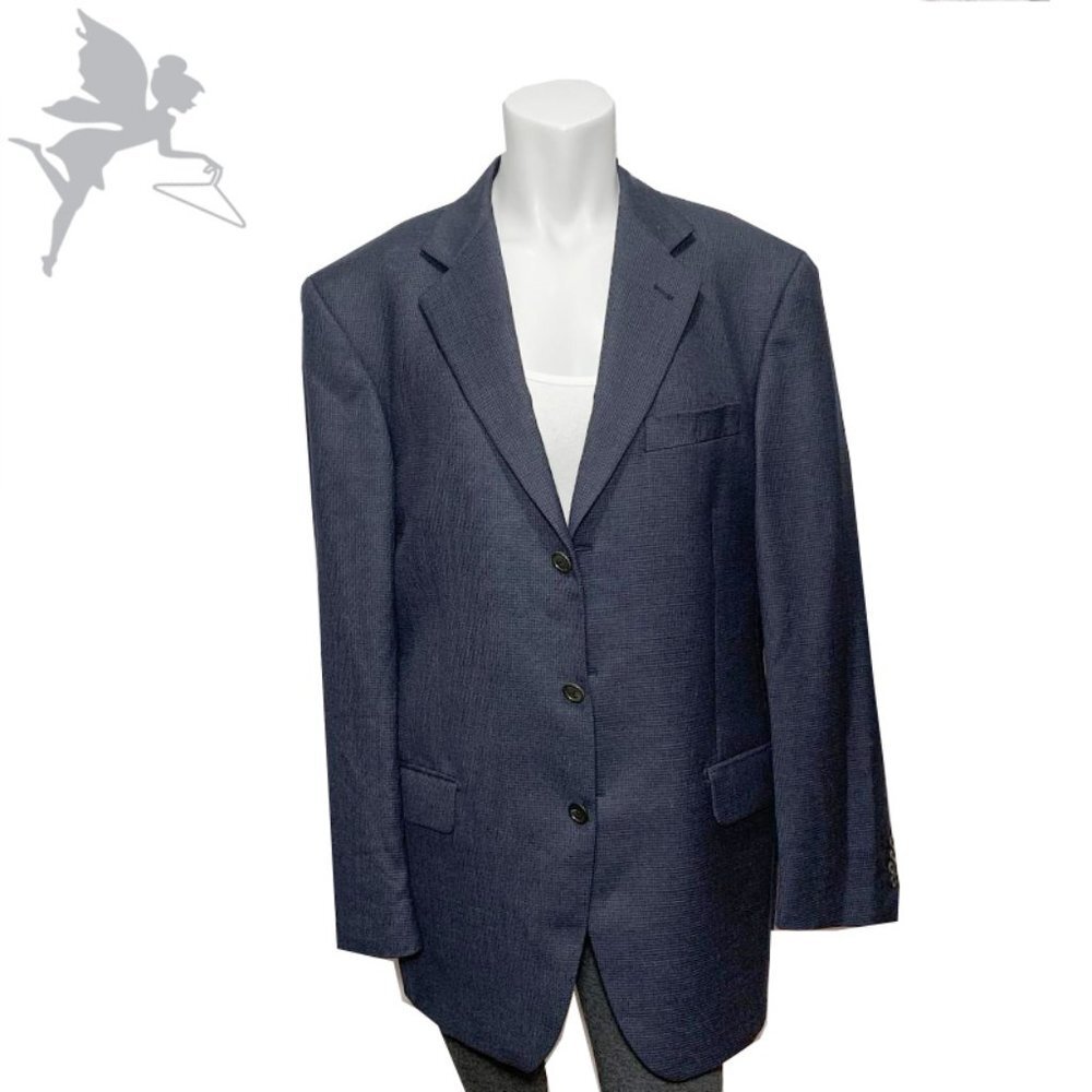LUBIAM Mens Italian Superfine Wool Blazer